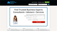 Desktop Screenshot of businessconsultantadvice.com