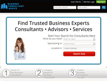 Tablet Screenshot of businessconsultantadvice.com